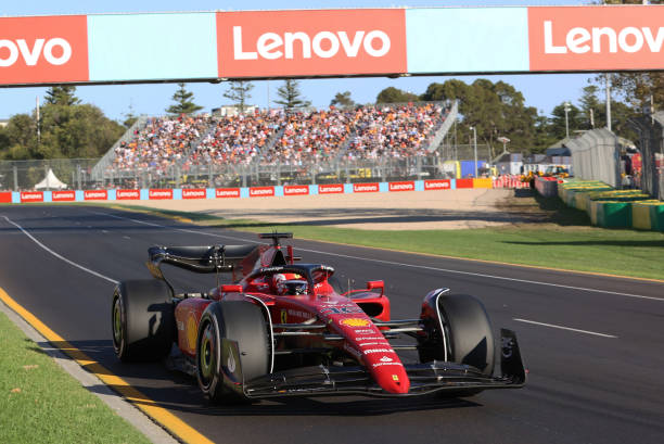 MELBOURNE, AUSTRALIA - APRIL 10: Charles Leclerc of Ferrari and Monaco during the F1 Grand Prix of Australia at Melbourne Grand Prix Circuit on April 10, 2022 in Melbourne, Australia.