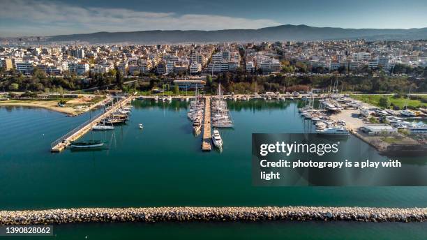 spring sea - thessaloniki greece stock pictures, royalty-free photos & images