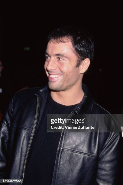 American podcaster, sports commentator and comedian Joe Rogan attends the NBC TV All-Star Affiliates Party, held at the Twin Palms, a restaurant in...