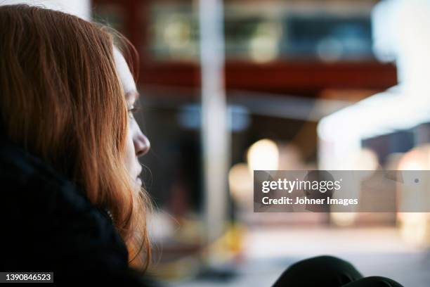 young woman looking away - victim stock pictures, royalty-free photos & images