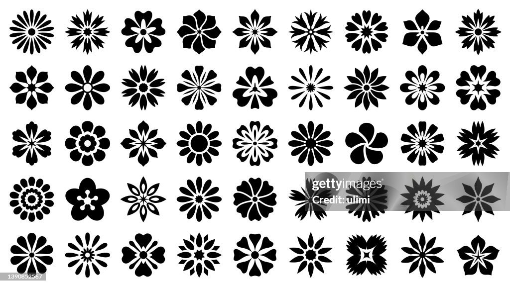 Jogo do ícone da flor