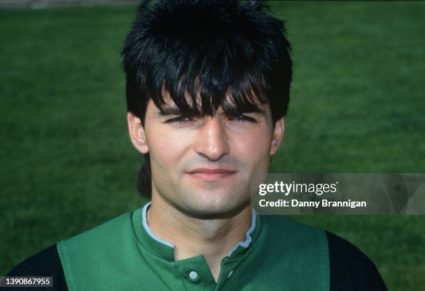 Newcastle United goalkeeper Pavel Srnicek pictured at the pre season photocall ahead of the 1991/92 season at St James' Park in Newcastle upon Tyne,...