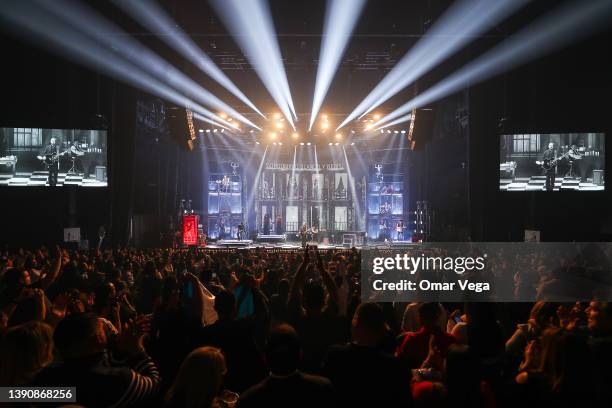 Singer-songwriter Ricardo Arjona performs live on stage during the 'Blanco y Negro" Tour 2022 at Texas Trust CU Theatre on April 8, 2022 in Grand...