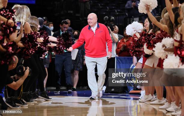 Dick Vitale during the 2022 SEC basketball tournament at Amalie Arena on March 12, 2022 in Tampa, Florida.