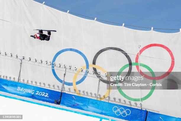 February 11: Taylor Gold of the United States in action in the Men's Snowboard Halfpipe Final at Genting Snow Park during the Winter Olympic Games on...