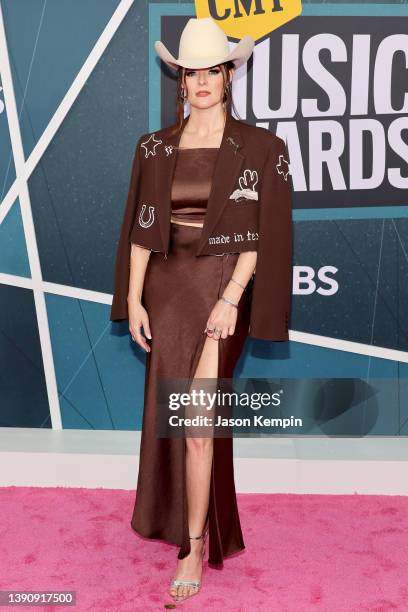 Jenna Paulette attends the 2022 CMT Music Awards at Nashville Municipal Auditorium on April 11, 2022 in Nashville, Tennessee.