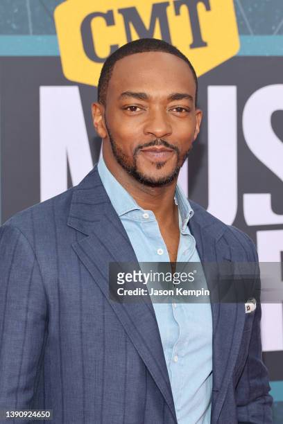 Anthony Mackie attends the 2022 CMT Music Awards at Nashville Municipal Auditorium on April 11, 2022 in Nashville, Tennessee.