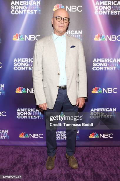 Creed Bratton attends the NBC's "American Song Contest" Week 4 Red Carpet at Universal Studios Hollywood on April 11, 2022 in Universal City,...