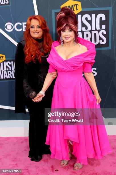 Wynonna Judd and Naomi Judd of The Judds attend the 2022 CMT Music Awards at Nashville Municipal Auditorium on April 11, 2022 in Nashville, Tennessee.