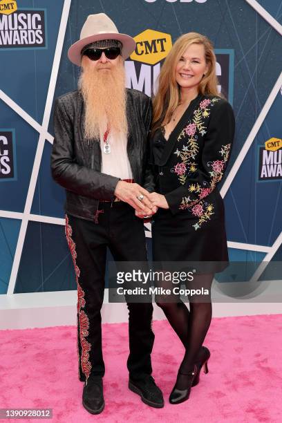 Billy Gibbons and Gilligan Stillwater attend the 2022 CMT Music Awards at Nashville Municipal Auditorium on April 11, 2022 in Nashville, Tennessee.