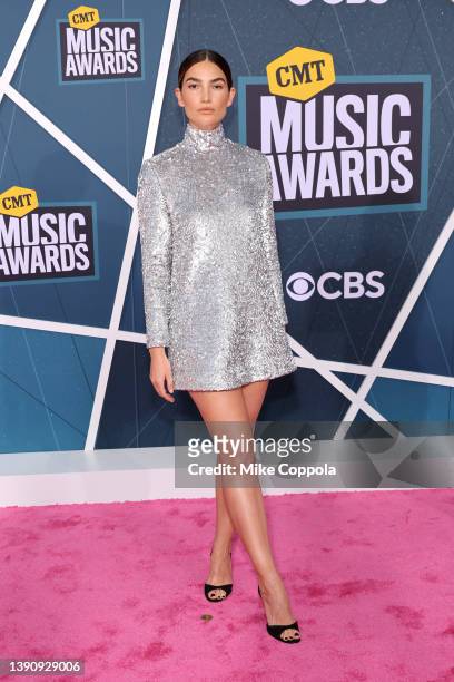 Lily Aldridge attends the 2022 CMT Music Awards at Nashville Municipal Auditorium on April 11, 2022 in Nashville, Tennessee.