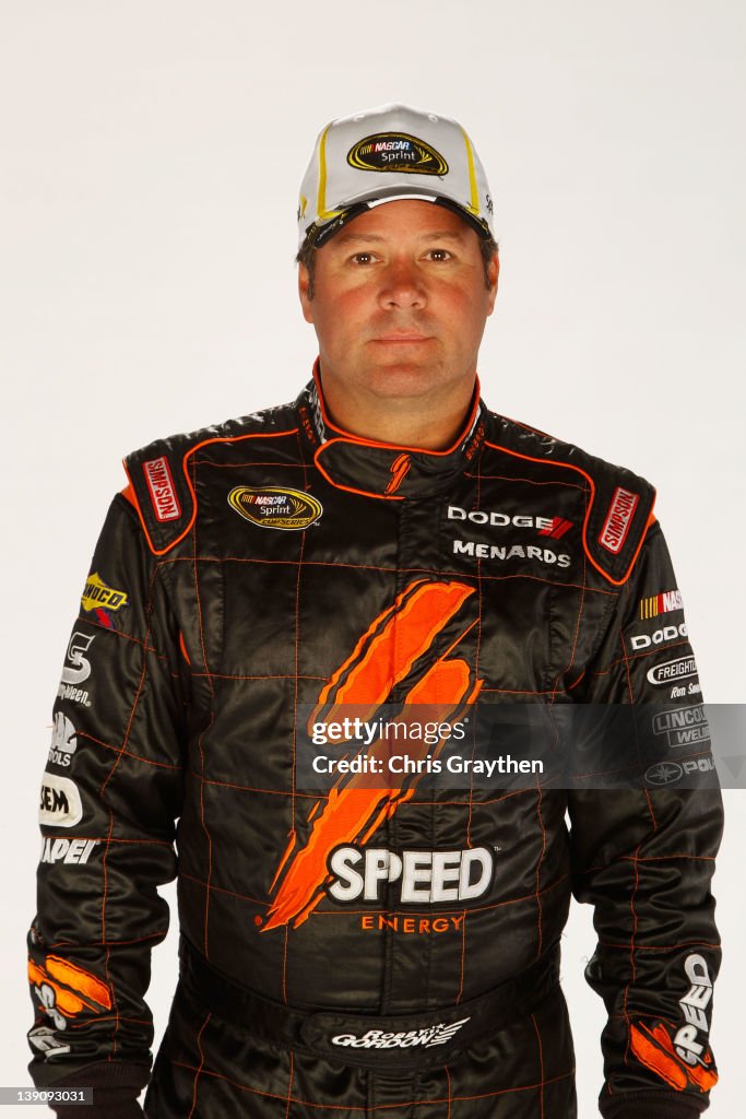 Robyn Gordon Racing Robby Gordon, driver of the Speed Energy Dodge, poses during NASCAR ...