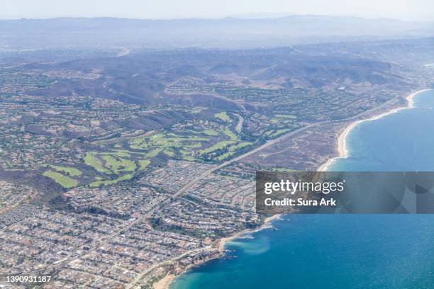 city aerial views - santa ana kalifornien bildbanksfoton och bilder