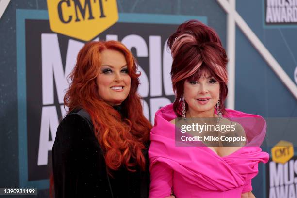 Wynonna Judd and Naomi Judd of The Judds attend the 2022 CMT Music Awards at Nashville Municipal Auditorium on April 11, 2022 in Nashville, Tennessee.