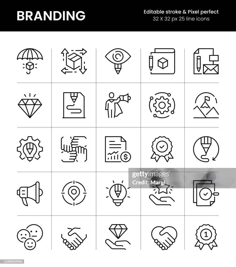 Branding Editable Stroke Line Icons