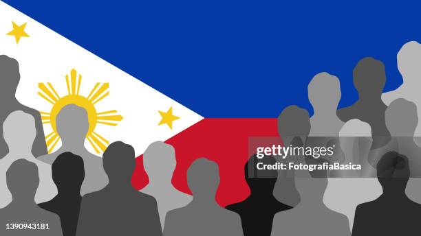 filipino men - philippines flag stock illustrations