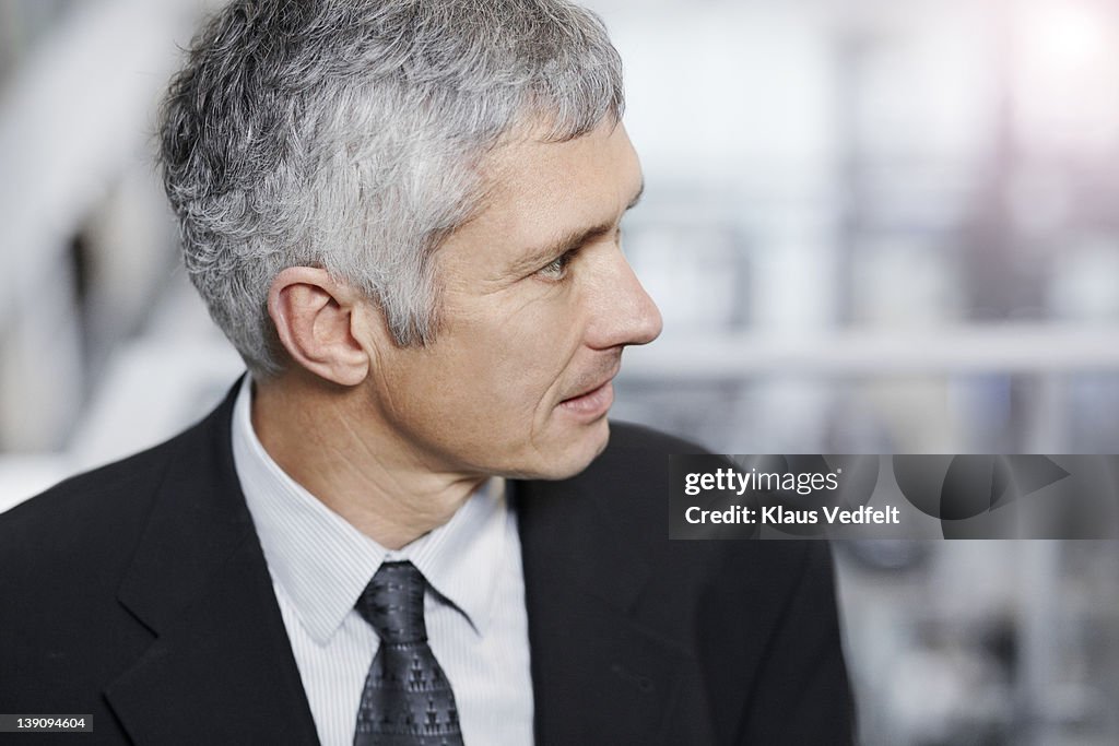 Portrait of businessman shot in profile