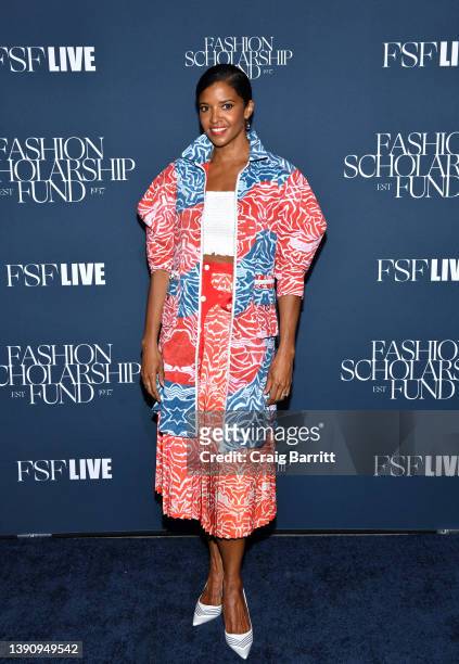 Renée Goldsberry attends The Fashion Scholarship Fund 85th Annual Awards Gala at the Glass Houses on April 11, 2022 in New York City.