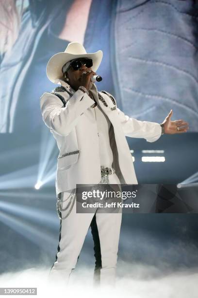 Jimmie Allen performs at the 2022 CMT Music Awards at Nashville Municipal Auditorium on April 11, 2022 in Nashville, Tennessee.