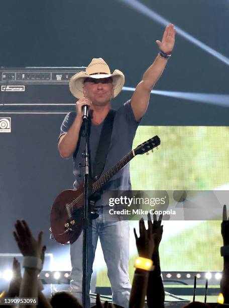 Kenny Chesney performs at the 2022 CMT Music Awards at Nashville Municipal Auditorium on April 11, 2022 in Nashville, Tennessee.