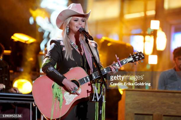 Miranda Lambert performs at the 2022 CMT Music Awards at Nashville Municipal Auditorium on April 11, 2022 in Nashville, Tennessee.