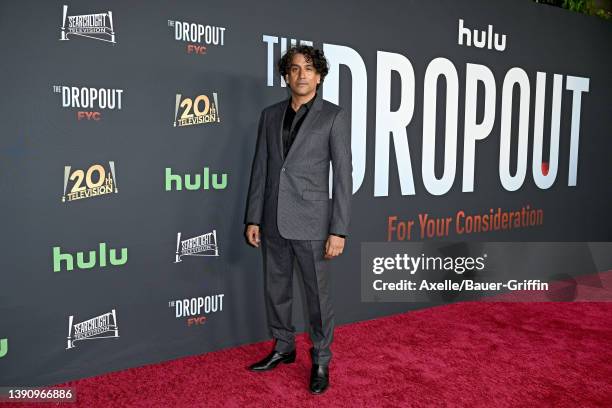 Naveen Andrews attends the Los Angeles Finale Event for Hulu's "The Dropout" at Paramount Theatre on April 11, 2022 in Los Angeles, California.