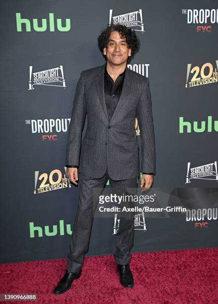 Naveen Andrews attends the Los Angeles Finale Event for Hulu's "The Dropout" at Paramount Theatre on April 11, 2022 in Los Angeles, California.