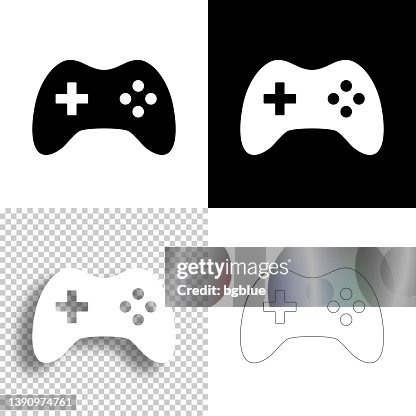 Controller di gioco. Icona per il design. Sfondi vuoti, bianchi e neri - Icona a forma di linea Controller di gioco. Icona per il design. Sfondi vuoti, bianchi e neri - Icona a forma di linea