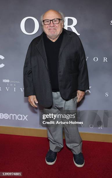 Danny DeVito attends the HBO "The Survivor" New York Premiere at Temple Emanu-El on April 11, 2022 in New York City.