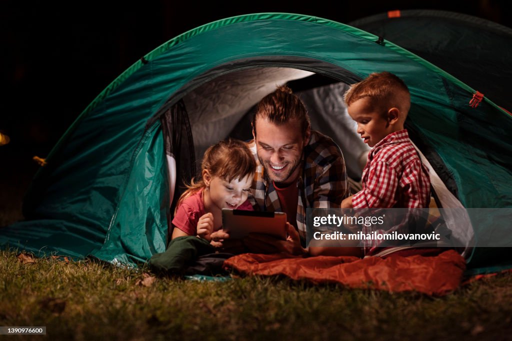 Beautiful family camping