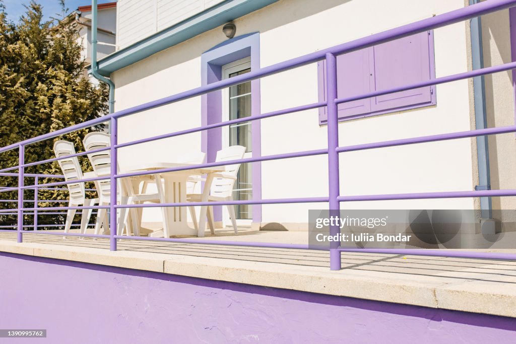 Retro style house with terrace