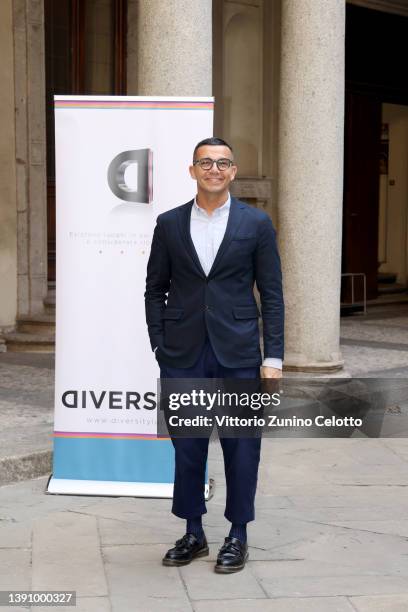 Diego Passoni attends the press conference of the Diversity Media Awards 2022 at Palazzo Marino on April 12, 2022 in Milan, Italy. The Diversity...