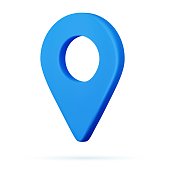 3D Realistic Location map pin gps pointer markers