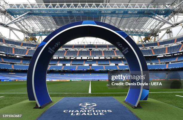 General View of the players arch ahead of the UEFA Champions League Quarter Final Leg Two match between Real Madrid and Chelsea FC at Estadio...