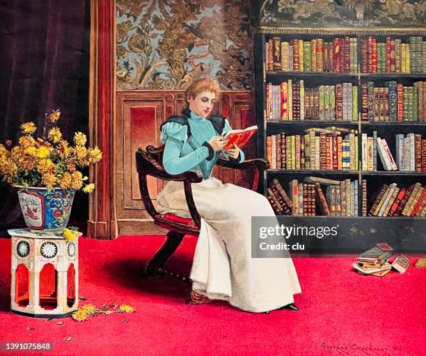 Library Woman 20,536 Woman Reading In Library Stock Photos, High-Res Pictures, and ...