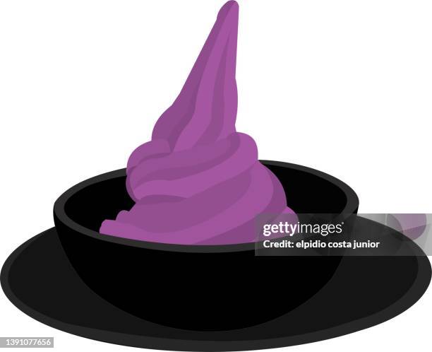 açaà ice cream - acai cream stock illustrations