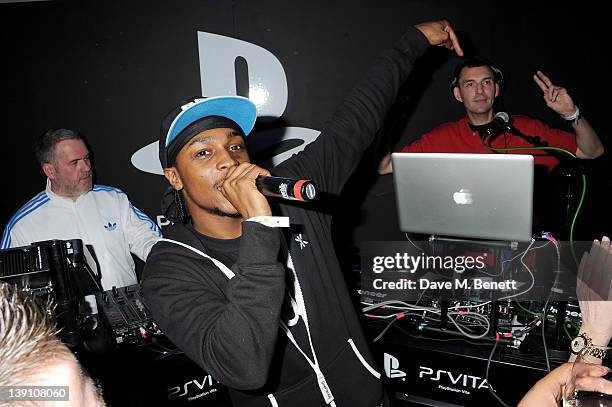 Chris Moyles, JME and Tim Westwood attend the PlayStation Vita Rooms pre-launch event, ahead of the console's official February 22 release, at the...