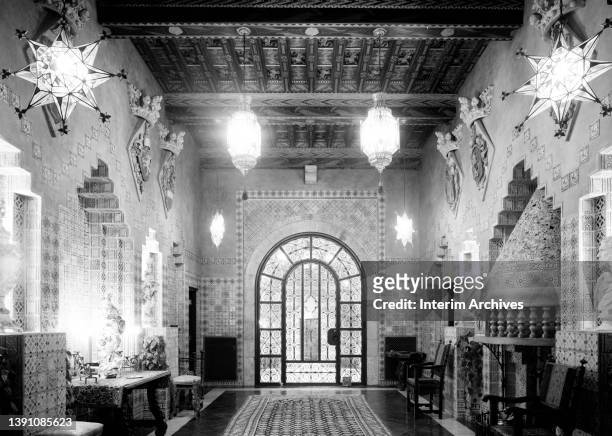 Interior of Mar-A-Lago, at 1100 South Ocean Boulevard in Palm Beach, Florida, 1967. The Mediterranean style villa was designed by architect Marion...