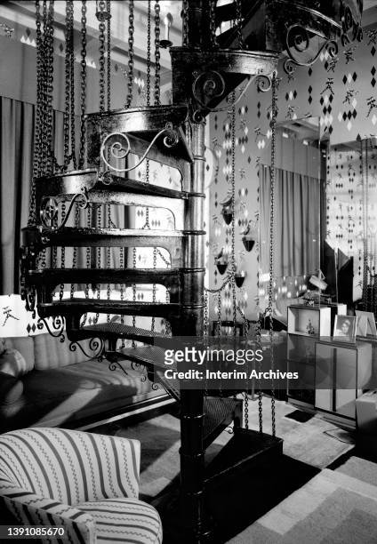Interior view of Mar-A-Lago, at 1100 South Ocean Boulevard in Palm Beach, Florida, 1967. The Mediterranean style villa was designed by architect...
