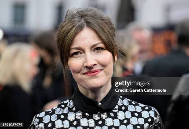 Kelly Macdonald attends the "Operation Mincemeat" UK premiere at The Curzon Mayfair on April 12, 2022 in London, England.