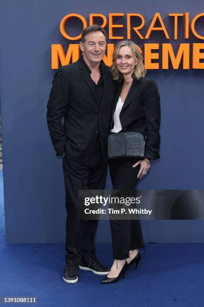 Jason Isaacs and Emma Hewitt attend the "Operation Mincemeat" UK premiere at The Curzon Mayfair on April 12, 2022 in London, England.