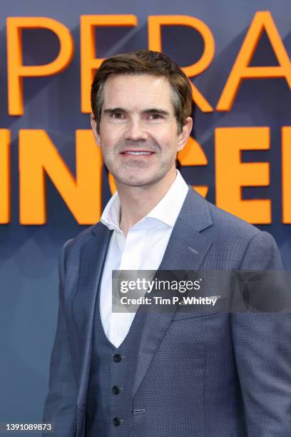 Jimmy Carr attends the "Operation Mincemeat" UK premiere at The Curzon Mayfair on April 12, 2022 in London, England.