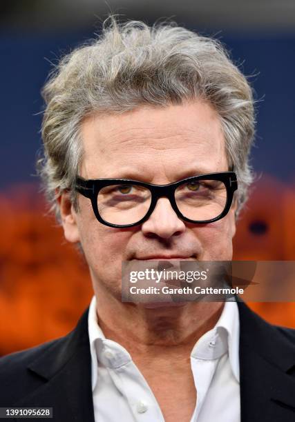 Colin Firth attends the "Operation Mincemeat" UK premiere at The Curzon Mayfair on April 12, 2022 in London, England.