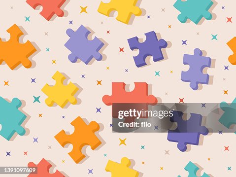 Seamless Puzzle Piece Background Pattern Seamless Puzzle Piece Background Pattern