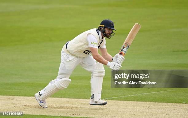 Mark Stoneman of Middlesex bats during Day One of the LV= Insurance County Championship match between Middlesex and Derbyshire at Lord's Cricket...