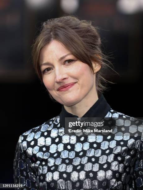 Kelly Macdonald attends the UK Premiere of "Operation Mincemeat" at The Curzon Mayfair on April 12, 2022 in London, England.