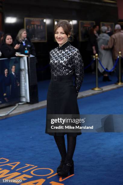 Kelly Macdonald attends the UK Premiere of "Operation Mincemeat" at The Curzon Mayfair on April 12, 2022 in London, England.