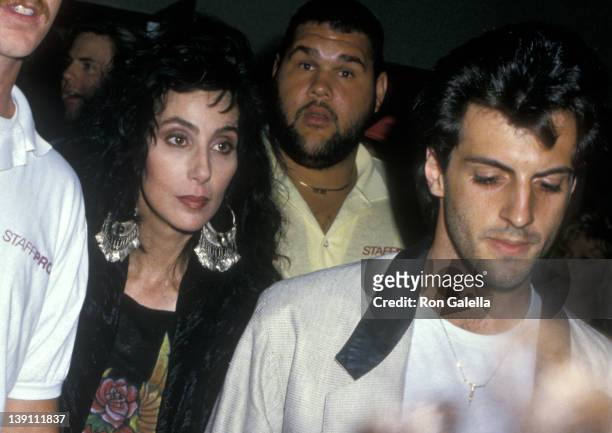 Singer/Actress Cher and boyfriend Rob Camilletti attend the Fifth Annual MTV Video Music Awards on September 7, 1988 at Universal Amphitheatre in...