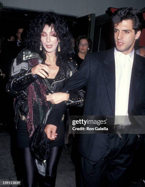 Singer/Actress Cher and boyfriend Rob Camilletti attend the "Scrooged" Hollywood Premiere on November 7, 1988 at Mann's Chinese Theatre in Hollywood,...
