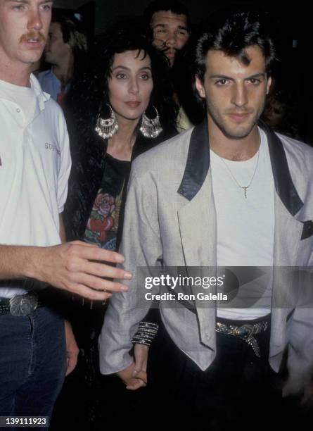 Singer/Actress Cher and boyfriend Rob Camilletti attend the Fifth Annual MTV Video Music Awards on September 7, 1988 at Universal Amphitheatre in...